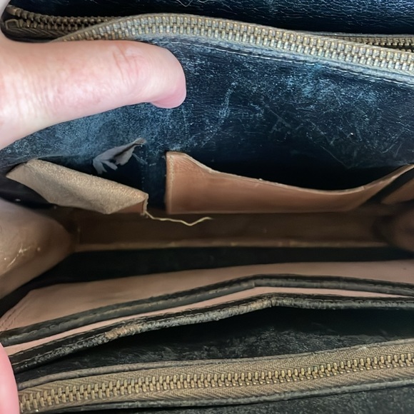 Vintage tooled Mexican leather irises saddle leather bag purse - Picture 6 of 12